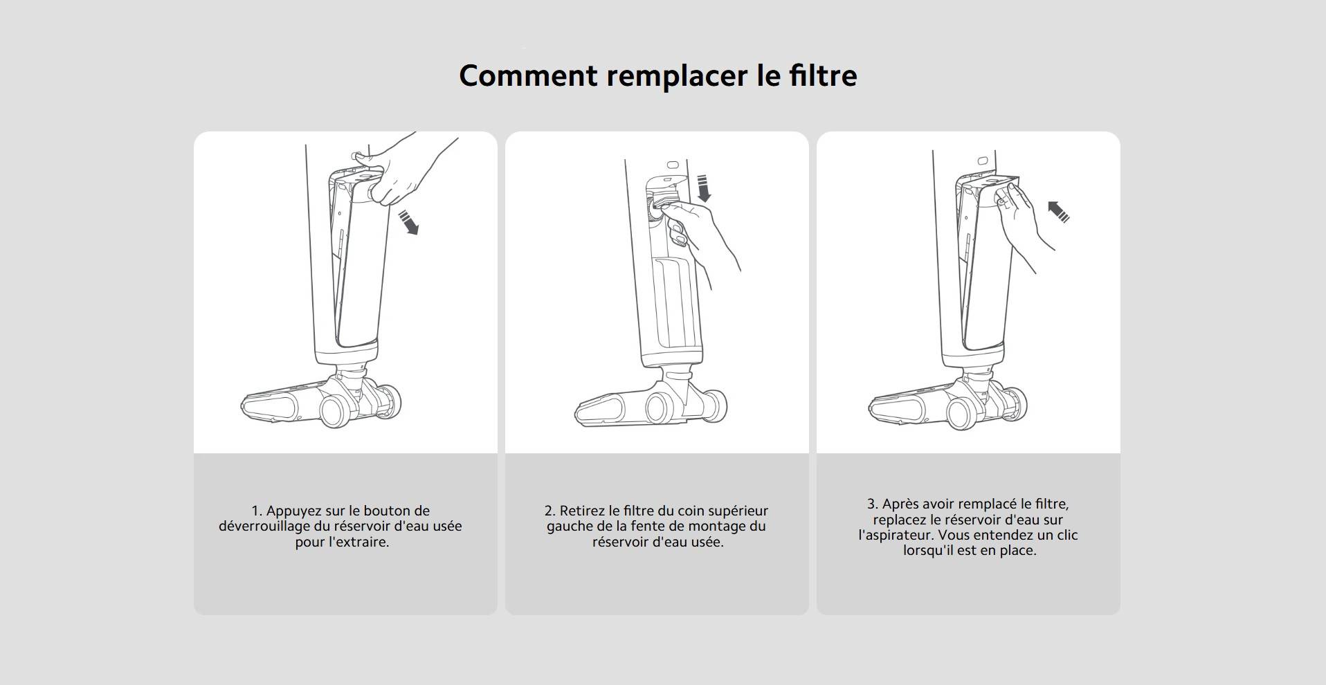 Filtres pour aspirateur eau et poussière Xiaomi Truclean W10 Pro